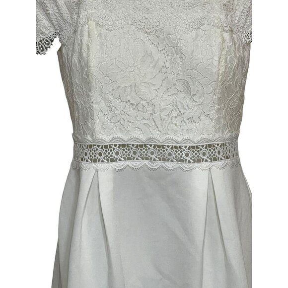 Francescas White Off-The-Shoulder Lace Dress Size Small - Picture 13 of 15